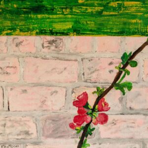 Apple branch, acrylic on canvas 44,5x41 Shrewsbury England 2017