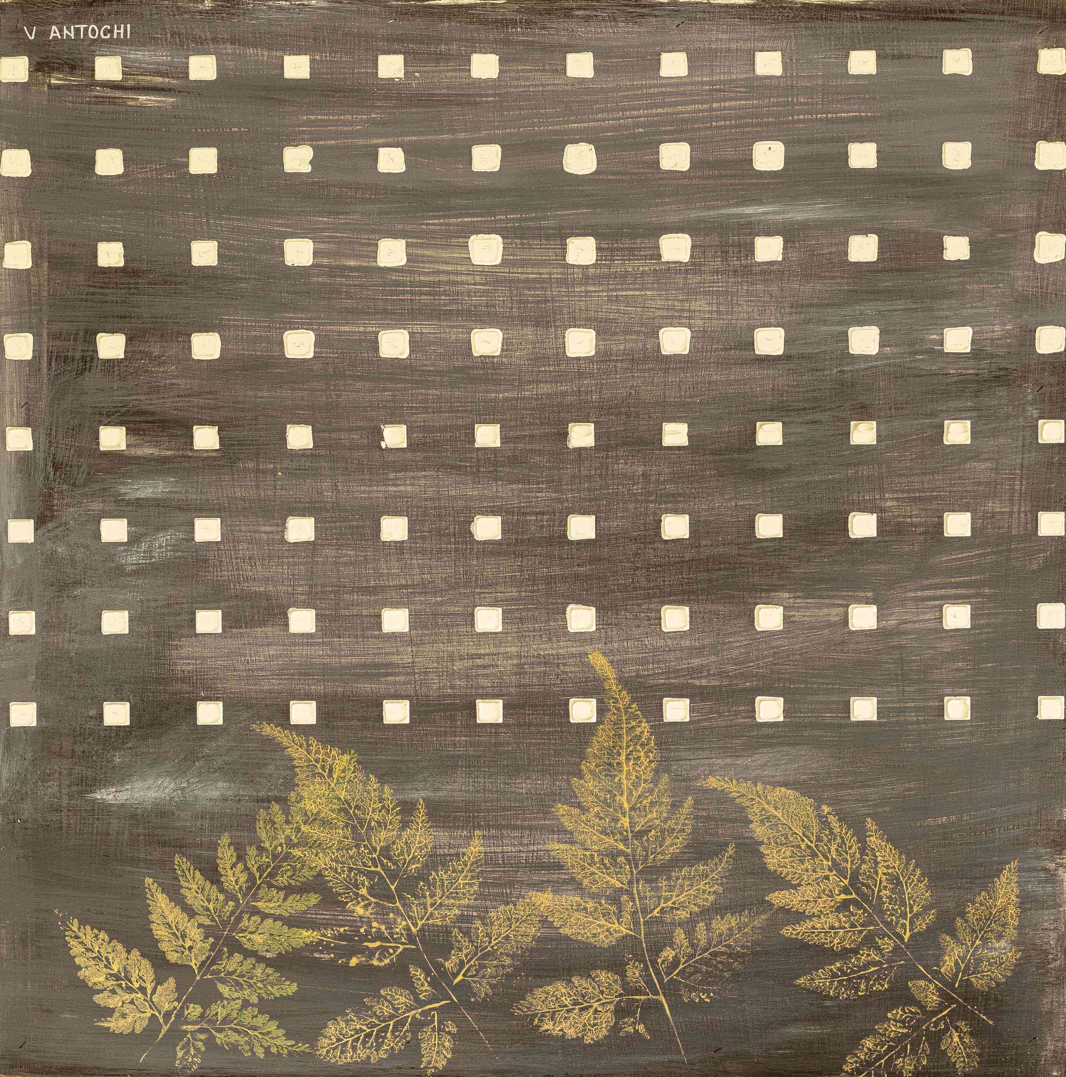 Bogdan Antochi -Reconstruction wall, mexid midia on plywood panel, 44.4x43cm Oldham England 2020